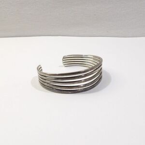 Anton Michelsen sterling silver cuff bracelet, Denmark bangle, 6.25" length